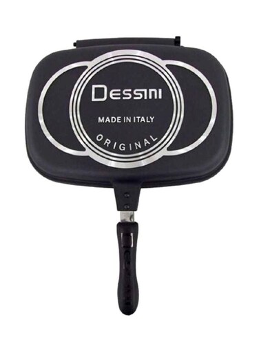 Foldable Flipping Double-Sided Frying Pan Black 36cm
