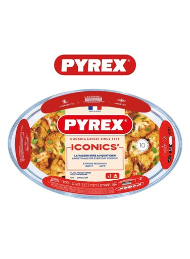 Pyrex Essentials Multipurpose Oval Roaster 21x13cm &ndash; Durable &amp; Versatile Cooking Solution