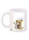 Cartoon Printed Coffee Mug White/Brown/Purple