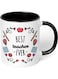 Your Wall 'Best Teacher Ever' Teachers Mug - Perfect For Your Cuppa Coffee, Tea, Karak, Milk, Cocoa Or Whatever Hot Or Cold Beverage You Drink! - 12 Oz - Black Handle &amp; Inside Colour By Spoil Your Wall