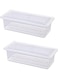 2-Piece Food Storage Container Organizer with Removable Drain Tray To Keep Fresh for Fruits, Vegetables, Meat and Fish Clear 29.5cm