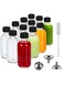 12 Pack 2 oz (60ml) Small Clear Glass Bottles with Lids, Refillable Round Shot Bottles Include Funnels &amp; Cleaning Brushes for Ginger Shots, Juices, Whiskey, Essential Oils, DIY Drinks