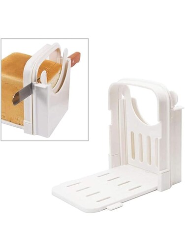 KASTWAVE Bread Slicer, Table Bread/Adjustable Bread/Roast/Loaf Slicer Cutter Folding Bread Toast Slicer Bagel Loaf Slicer Sandwich Maker Toast Slicing Machine with 5 Slice Thicknesses