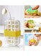 Portable Ice Cube Molds Flask, 2 in 1 Ice Cube Tray Water Bottle with Lid and Bin, Ice Cube Making Bottle, Easy Press to Release Silicone Ice Cube Tray for Juice Coffee Whiskey