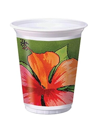 Creative Converting Bamboo Weave Plastic Cup 8 Pieces, 16 Oz Capacity
