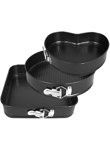 Raj Non-Stick Cake Mould 3 Pieces Set, Rntp03, Cake Maker   Cake Mould   Bakeware