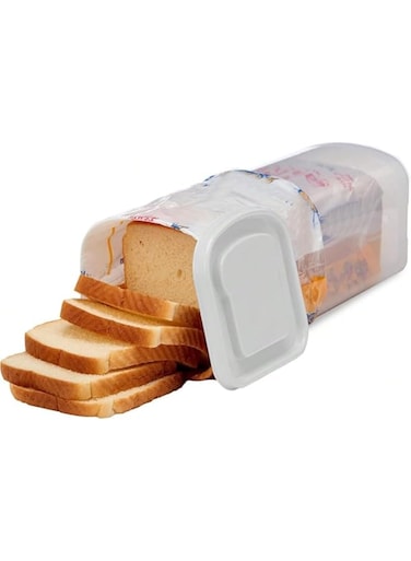 Khazna Bread Container, BPA Free Large Universal Toast Bread Box for Kitchen, Airtight Plastic Bread Storage Containers, Universal Sized Bread Box Keeper, Bread Saver