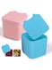 Dip Containers Fits Most Bento Lunch Box,4oz Leakproof Silicone Salad Dressing Container To Go&iuml;&frac14;&OElig;Food Grade Silicone Condiment Container with Lids &iuml;&frac14;&circ;Pink&amp;Blue&iuml;&frac14;&permil;