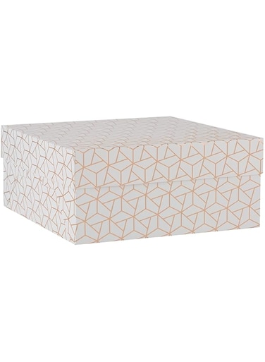 Mason Cash 12" Geo Rose Gold Cake Box, Paper, 12 Inch
