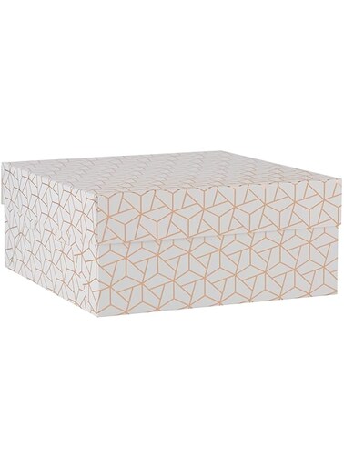 Mason Cash 12" Geo Rose Gold Cake Box, Paper, 12 Inch