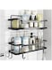 WEKOTEE Shower Caddy, 2-Pack Adhesive Shower Organizer, No Drilling Rustproof 304 Stainless Steel Shower Shelves for Inside Shower &amp; Bathroom Organizer, Matte Black