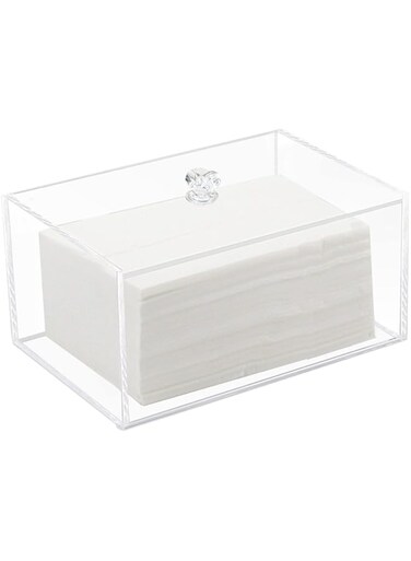Weiai Acrylic Dryer Sheet Holder, Clear Dryer Sheets Box Container for Laundry Dispenser Storage
