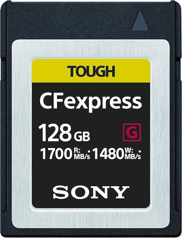 SonyMemory 128GB Tough CFexpress Card Type B Ultra Speed Memory Card (Read, 1700MB/s Write, 1480MB/s) - CEB-G128/J, CEB-G128/J SYM