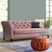 Karnak Ansil Regal 3 Seater Velvet Sofa - Middle Red Purple