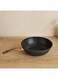 Box 28 cm Black Wok Pan with Wooden Handle