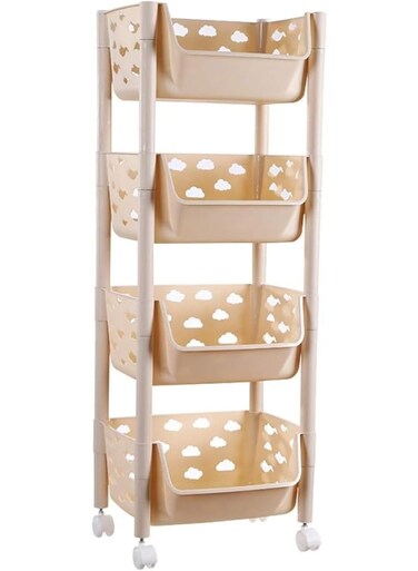 Containers Storage 4 Layer Home Organization Storage Container Rolling Storage Cart