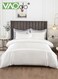 4PCS Silk Bedding Set King Size Comforter Set Warm in Winter and Cool in Summer Skin-Friendly Solid Color Breathable Duvet Cover Set 2.0M Bed 200*230CM White