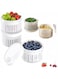 Khazna Berry Keeper Container, 3 Pack Fruit Storage Containers for Fridge with Lids, Fruit Produce Saver with Removable Strainer Basket, Scallion Storage Box, Fresh Keeper for Scallion Ginger Garlic