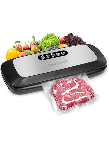 DEWINNER Vacuum Sealer Machines,one-touch Automatic food preserving machine with sealer Bags storage and built-in cutter,vacuum packer machine for Sous Vide Cooking Dry &amp; Moist Food Modes