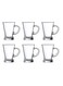 Glass Coffee and Tea Mug, 175ml, Crystal Clear, Heat-Resistant 6pcs set