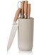 Piece Kitchen Knife Set with Block &acirc;&euro;&ldquo; Professional Stainless Steel Chef Knives with Ergonomic Wooden Handles &amp; Modern Storage Holder &acirc;&euro;&ldquo; For Home &amp; Restaurant Use