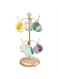 Coffee Mug Tree Holder Metal,Double Tier Mug TeaCups Holders Countertop,Coffee Mug Tea Cup Stand Storage Rack Tabletop Counter 6 Hooks(Crystal Ball)