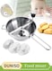 Stainless Steel Manual Food Mixer,Multifunctional Kitchen Blender, Baby Food Grinder, Equipped With 3 Interchangeable Shredding Plates,Easy To Clean,Suitable For Jams, Vegetable Puree, Fruits, Potatoes, And Garlic
