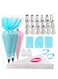 Piece 12 Inch Disposable Piping Bags and Tips Set, 12 Frosting Tips,2 Reusable Piping Bags, 2 Couplers, 2 Bag Ties &amp; 3 Cake Scrapers, Cake Icing Kit