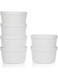 amhomel Porcelain Ramekins Oven Safe Casseroles, Set of 6, White, 4oz