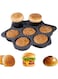 Excefore Household Silicone Hamburger Bun Mold 7-cavity loaf pan Non-Stick Baking Pan Baking tool