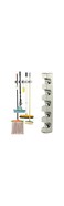 5 Position 6 Hooks Wall Mounted Mop Broom Holder Hanger