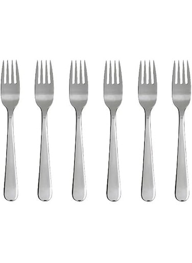 Ikea Dragon Salad and Dessert Fork - Stainless Steel, 6 Pieces