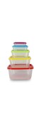 RAHALIFE Stackable Storage Container Box With 5 Adjustable Inner Boxes 1.4 Litre, Plastic Organizer Box For Food, Storing Toys, Embroidery Accessories, Spools, Hardware Storage Tubes,Etc