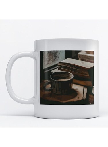 Coffee Lovers Printed Mug White/Brown/Black