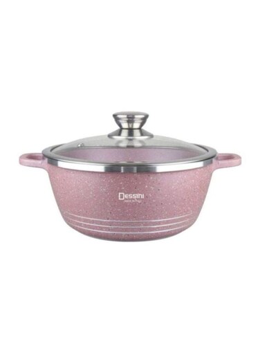 Versatile Efficient Non-stick Casserole Pot Pink 20cm