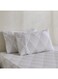 Box Printed Cotton Pillow Cover Set - Grey