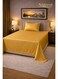 2&acirc;&euro;&lsquo;Piece Striped Microfiber Flat Bed Sheet Set Single 160x220cm &acirc;&euro;&ldquo; Soft Breathable Flat Sheet with 1 Pillowcase 50x70cm, Gold Microfiber Gold 160x220cm