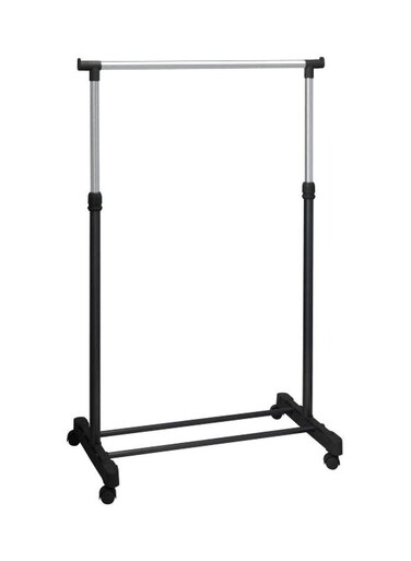 Telescopic Clothes Rack Silver/Black 75x80x45cm