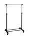 Telescopic Clothes Rack Silver/Black 75x80x45cm