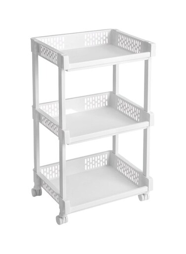 Floor Removable Multipurpose Storage Rack White 45x27x67cm