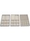 Household Essentials Grey Stacking Jewelry Organizer Box Tray Set with Removable Lid Fabric (744-1)