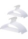 Smile 20 Pack Non-Slip Suit Hanger, Coat Jacket Hangers, Sweater Hangers, PVC-Coating Metal Hangers for Pants, Shawls, Belts, Bras - Dimple &amp; Crease Free T-Shirt Hangers, White Color