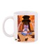 Cartoon Character Printed Coffee Mug White/Brown/Orange