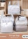 10pcs Plastic Storage Bag Set, Large Capacity Closet Storage Organizer, Moving Doggy Bags with Portable Handle Clothing Merchandise Bags for Clothes Packaging Storage Gift Bag Shipping T-Shirts Pants
