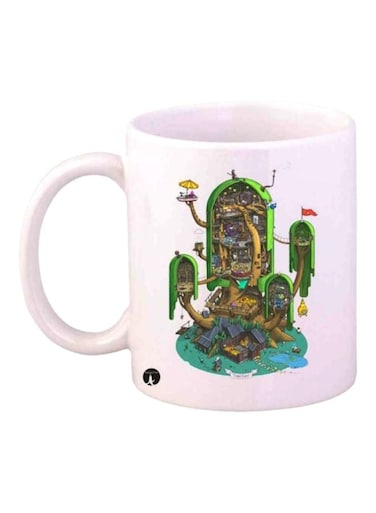 Adventure Time Printed Mug White/Green