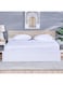 HOME Quilted Mattress Protector King Size Poly Cotton Zippered Hypoallergenic Mattress Encasement For Bedroom L 180 X W 200X H 30 Cm White