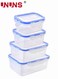 Food Containers Set,4 Pcs Rectangle Food Storage Box With Airtight Lids,Cereal Containers,Food Storage Bin,Keep Fresh,Transparent Friuts Organizer Box For Refrigerator,School,Work,Travel,Picnic