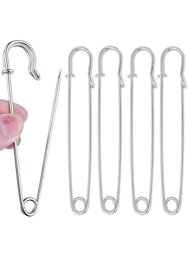 50 Pcs Large Safety Pins 3 Inch &ndash; Heavy Duty Stainless Steel Safety Pins for Clothes, Blankets, Crafts, Kilts, Skirts, and DIY Projects