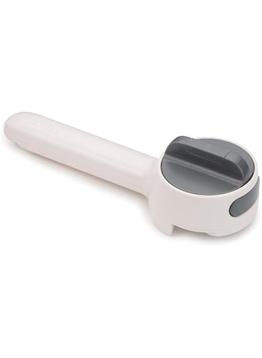 Joseph Joseph Can-Do Plus Compact Can Opener Manual Easy Twist Pull Tab Stainless Steel Portable Space-Saving, White
