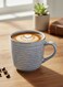 Art Tia Collection 420ml Stoneware Mug - Blue Large &amp; Durable Coffee Cup